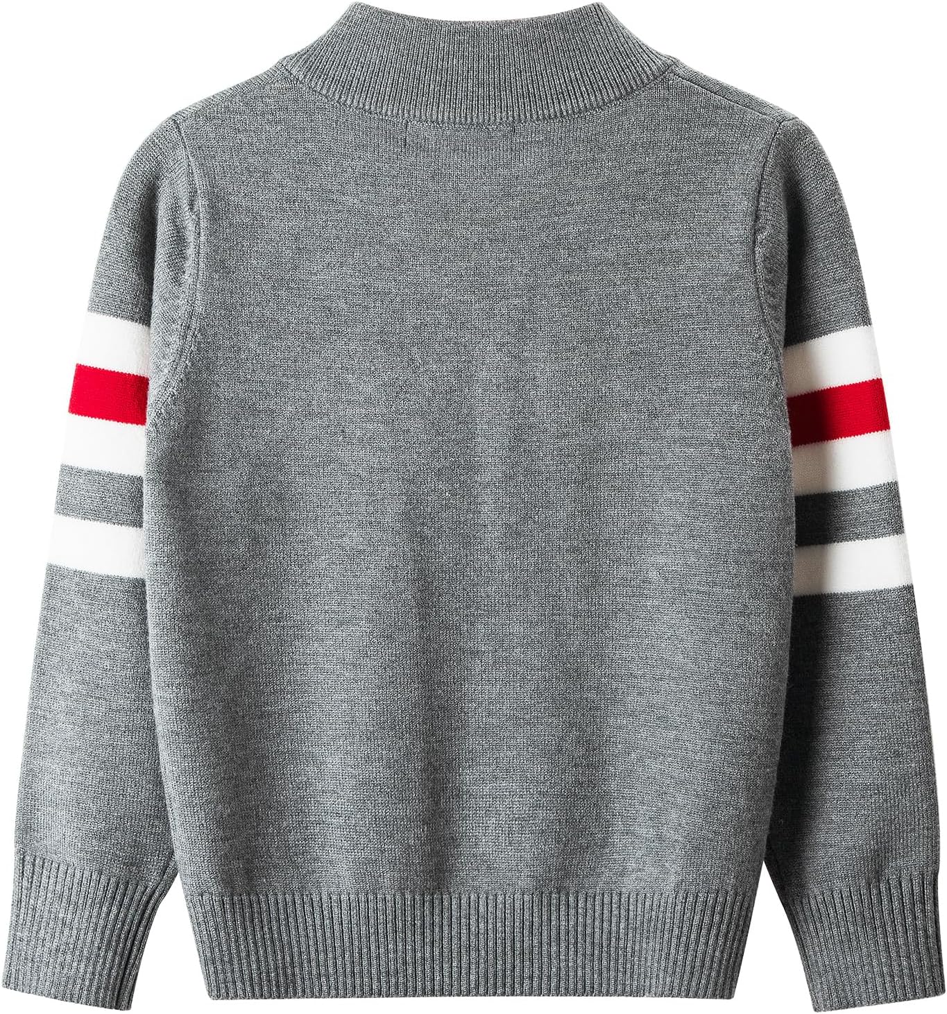 Danny D Boys Quarter Zips Up Chunky Stripe Sweater Kids Knit Warm Pullver Tops Little Kid Long Sleeve Knitwear Sweater