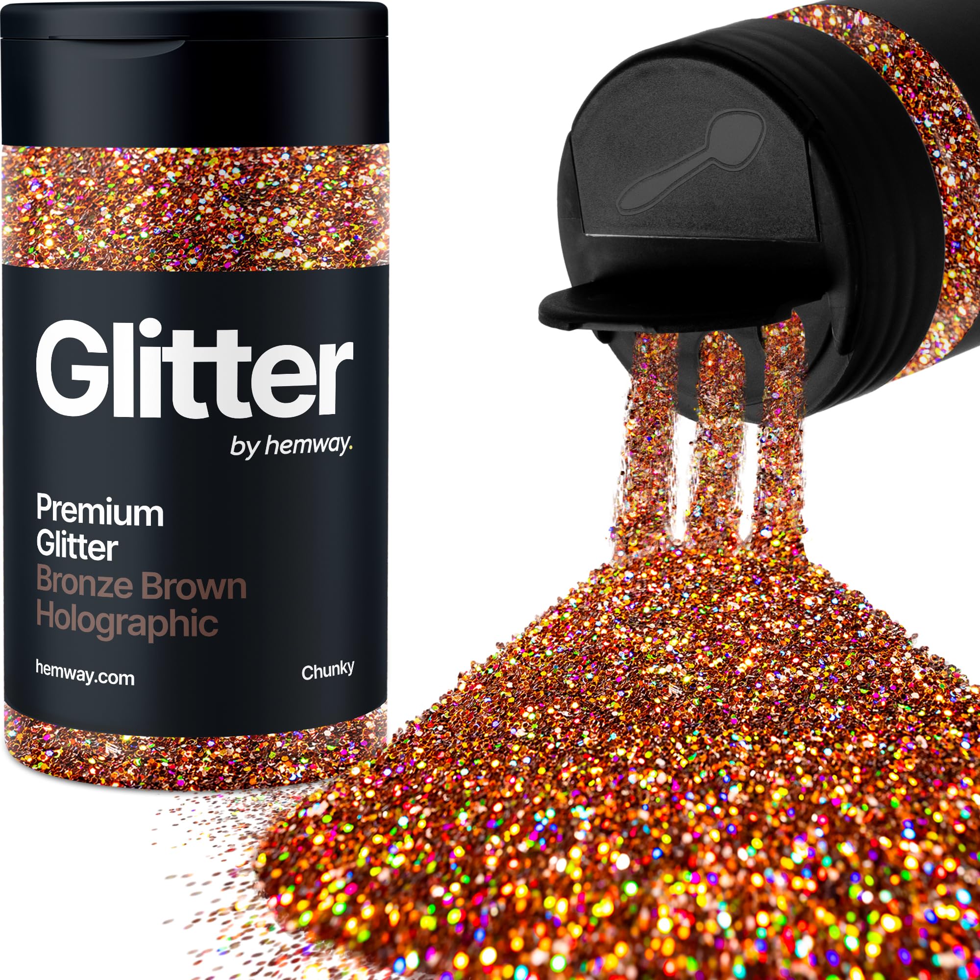 Champagne Gold Glitter Shaker, 130g Ultrafine Glitter, Crafts 1/128" Metallic Flake Champagne Gold Sequins, Resin & Epoxy Crafts, Decorating, Halloween, Christmas Nail, Face, Hemway — view 223