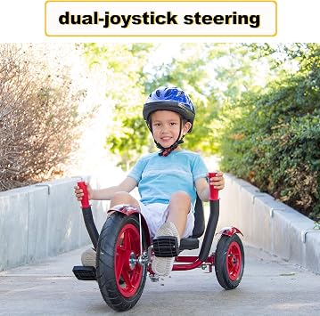 دراجة نارية آمنة من Mobo Mity Sport. ركوب عجلة كبيرة طفل صغير في Trike. سيارة دواسة حمراء كبيرة