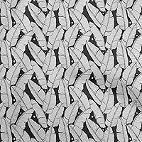 Vista 14 de oneOone Rayon Teal Blue Fabric Tropical DIY Clothing Quilting Fabric Print Fabric by Yard 56 Inch Wide-XS