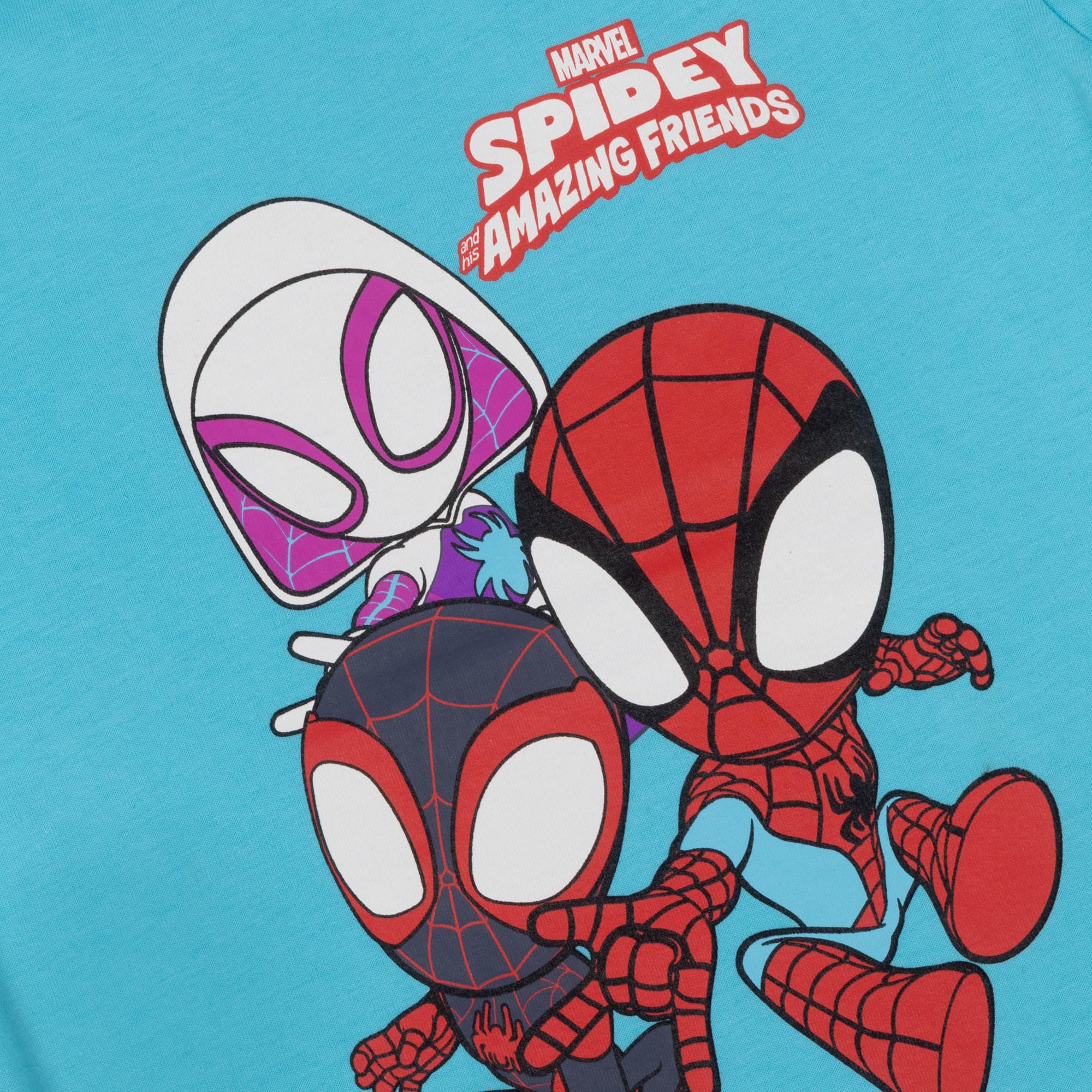 Spidey & Friends/Spiderman - Confezione da 3 Magliette a Maniche Corte in 100% Cotone, per Ragazzi