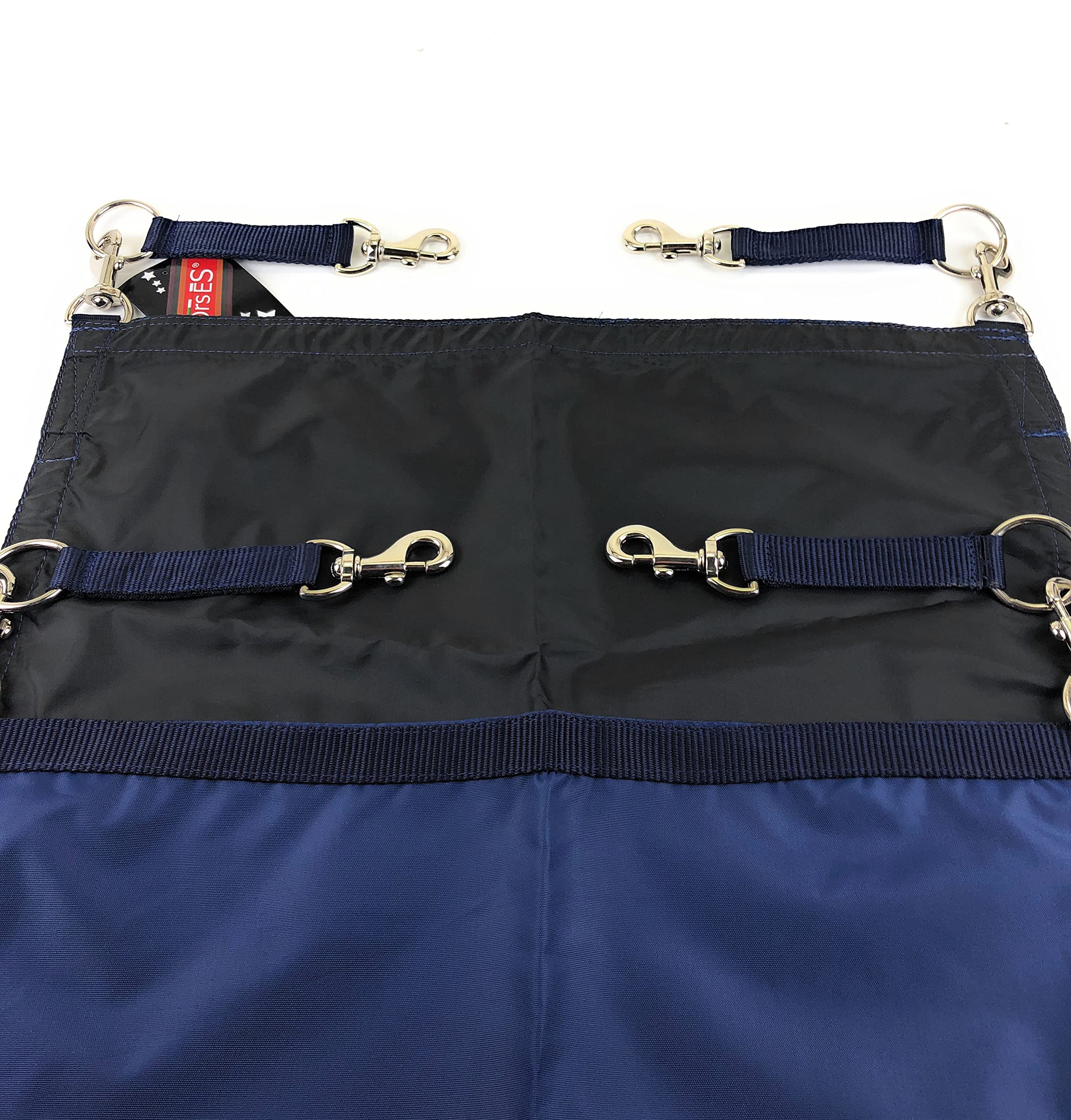 Horses, Portail de Box, En Nylon, Adapté pour être Fixé à la Plupart des Box, Assorti à la Sacoche Horses (bleu)