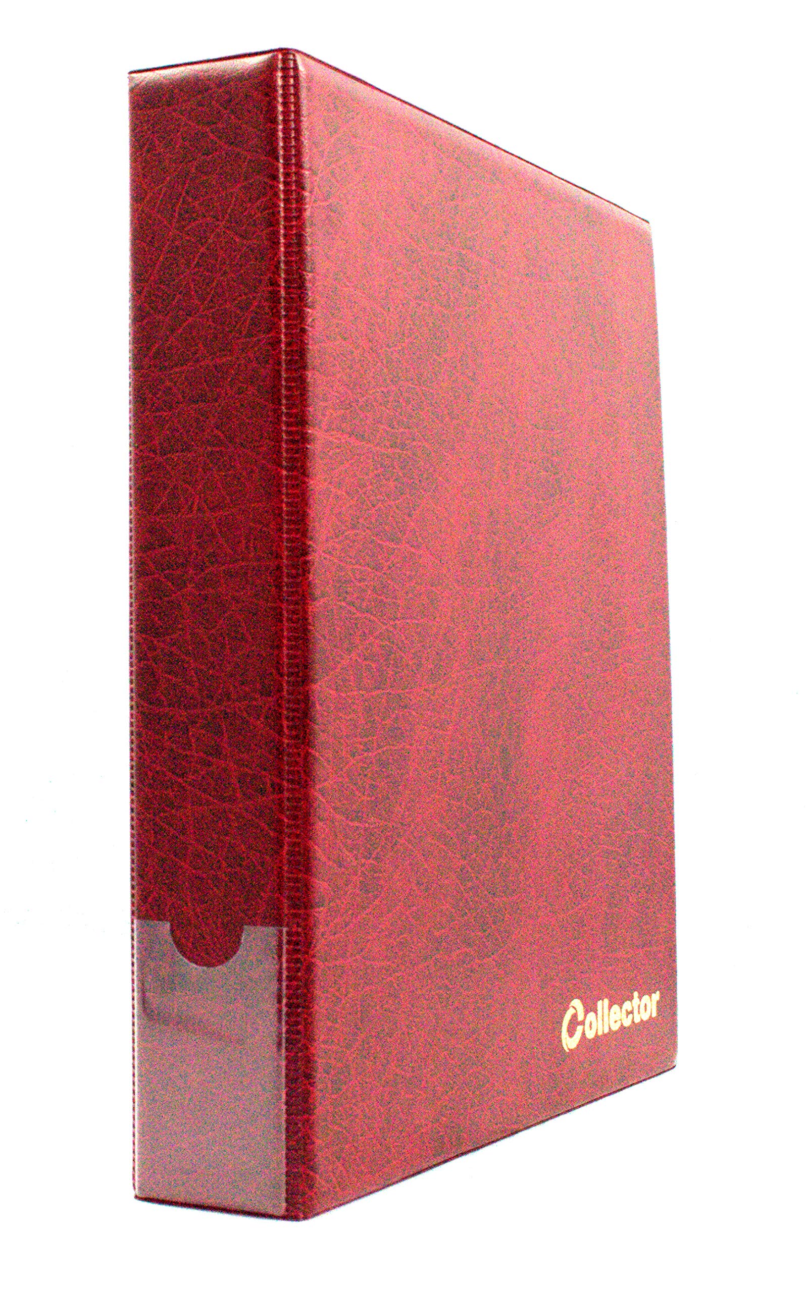 COLLECTOR - Classeur pour en étui Les Billets en Format d’Un Livre avec 15 Pages et 15 diviseurs – très Large capacité (Rouge)