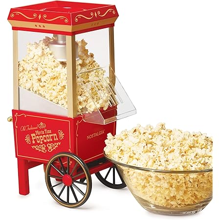 Amazon Com Smart Planet Pnp 1 Peanuts Snoopy Popcorn Cart Air Popper Red Kitchen Dining