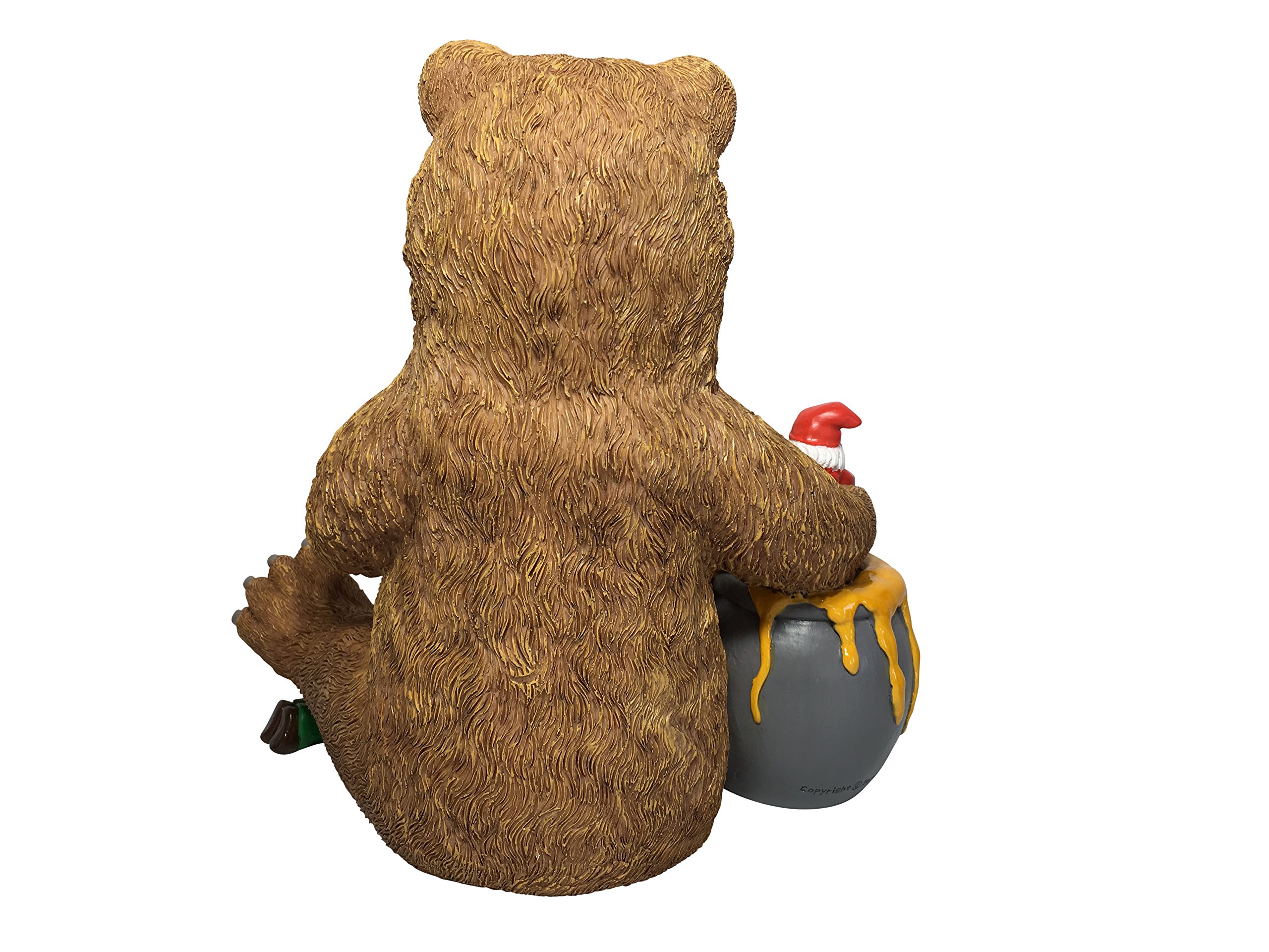 Miniature Bear and Gnomes with Honey A Garden Gnome Statue for Your