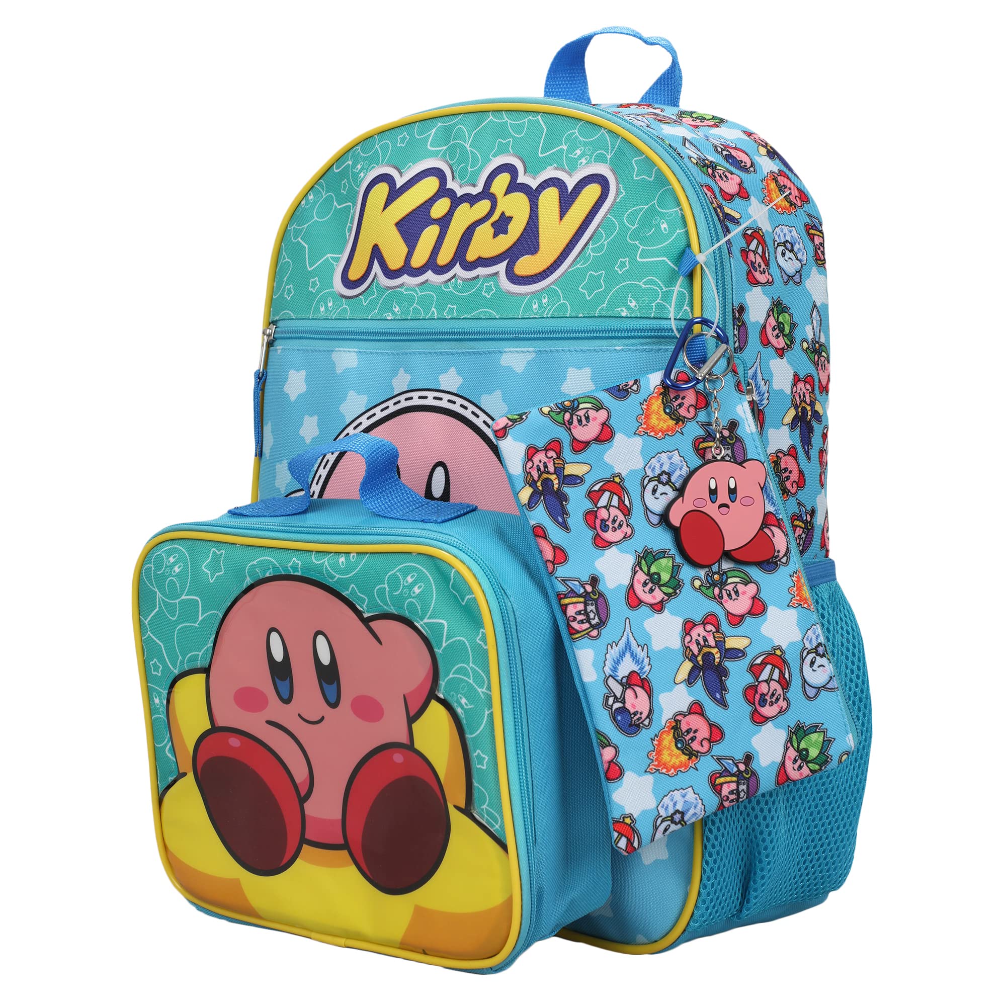 Bioworld Kirby - Juego de Mochila de 5 Piezas (niño pequeño y Grande), Amarillo, Talla única