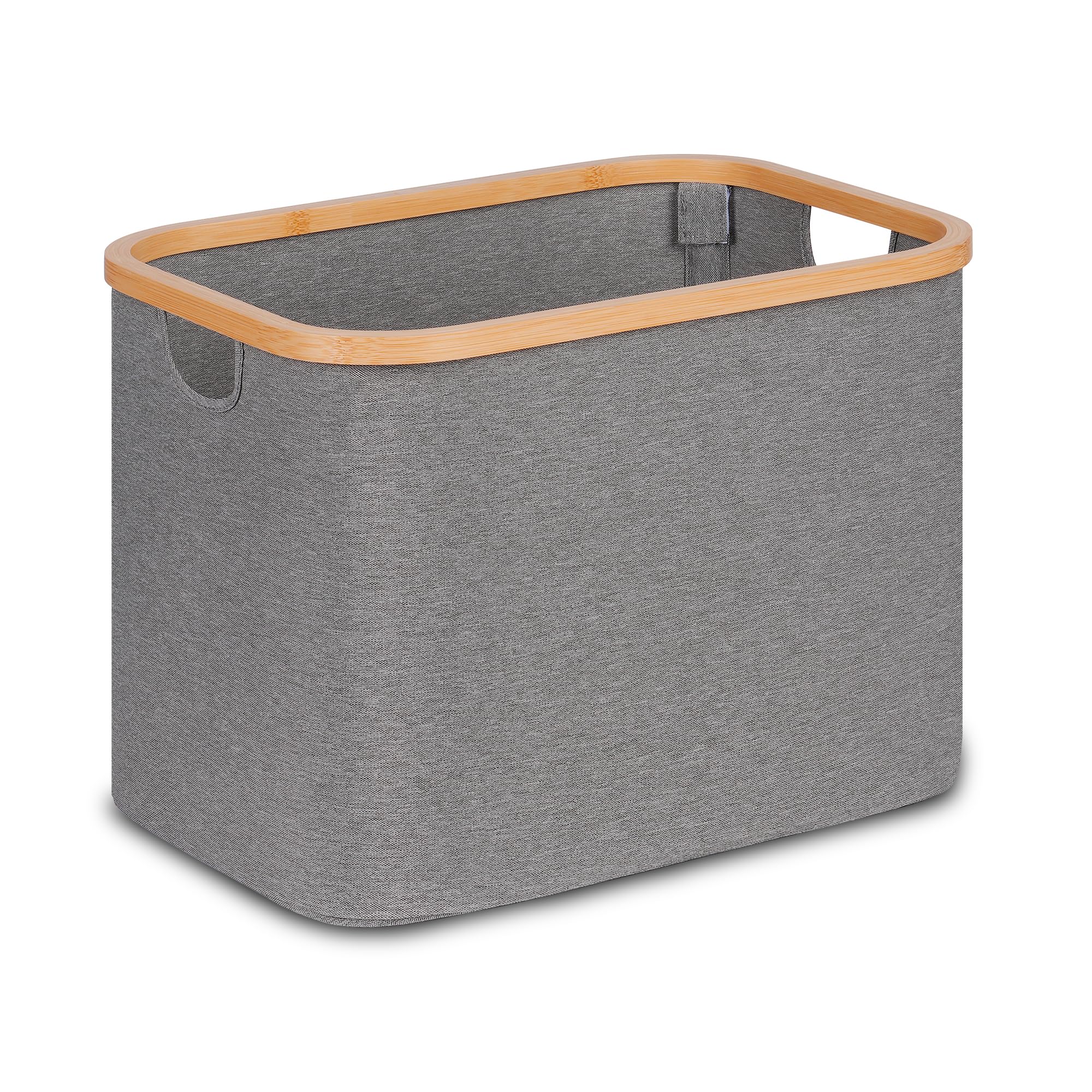 Cesto Portabiancheria Pieghevole 50L - 2 Pezzi Con Manici In Bambù, Nero, Per Camera E Bagno - Foto 6