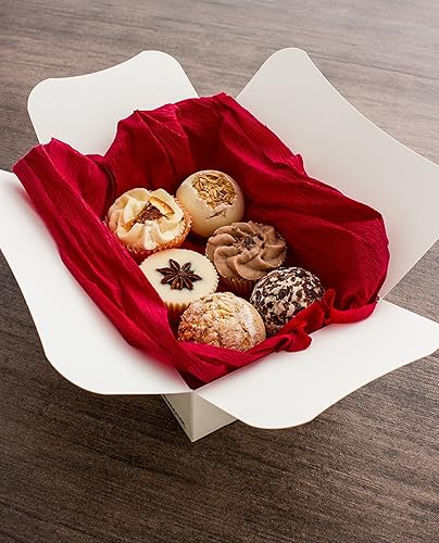 Miniatura 3 de BRUBAKER Cosmetics - Juego de 6 bombas de baño hechas a mano con diseño de Feliz Navidad, trufas de baño, juego de regalo – Todo natural vegano,