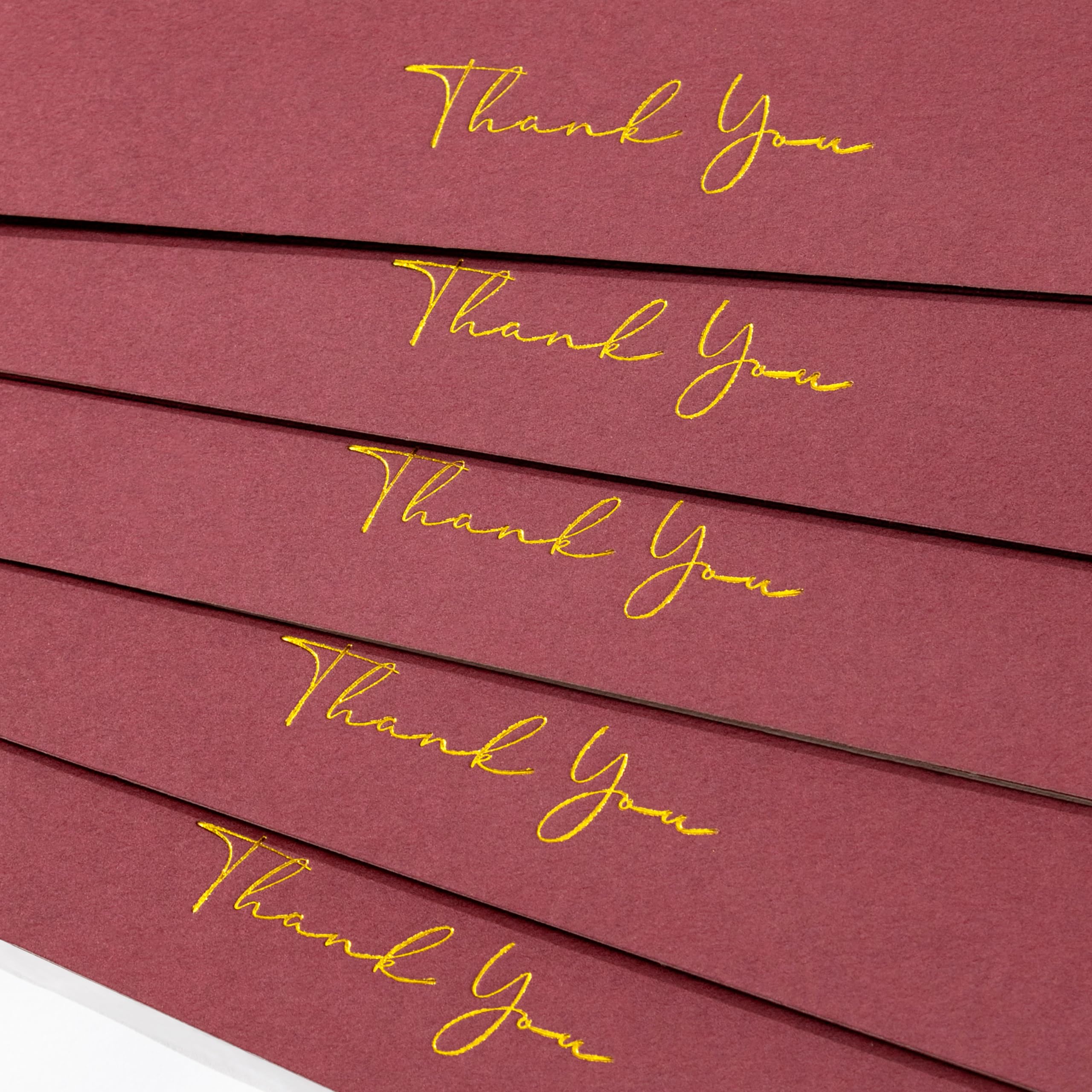 Crisky 50 Pack Thank You Cards With Envelopes & Stickers, Printable Ivory Thank You Cards for Wedding/Bridal Shower/Baby Shower/Business/Graduation