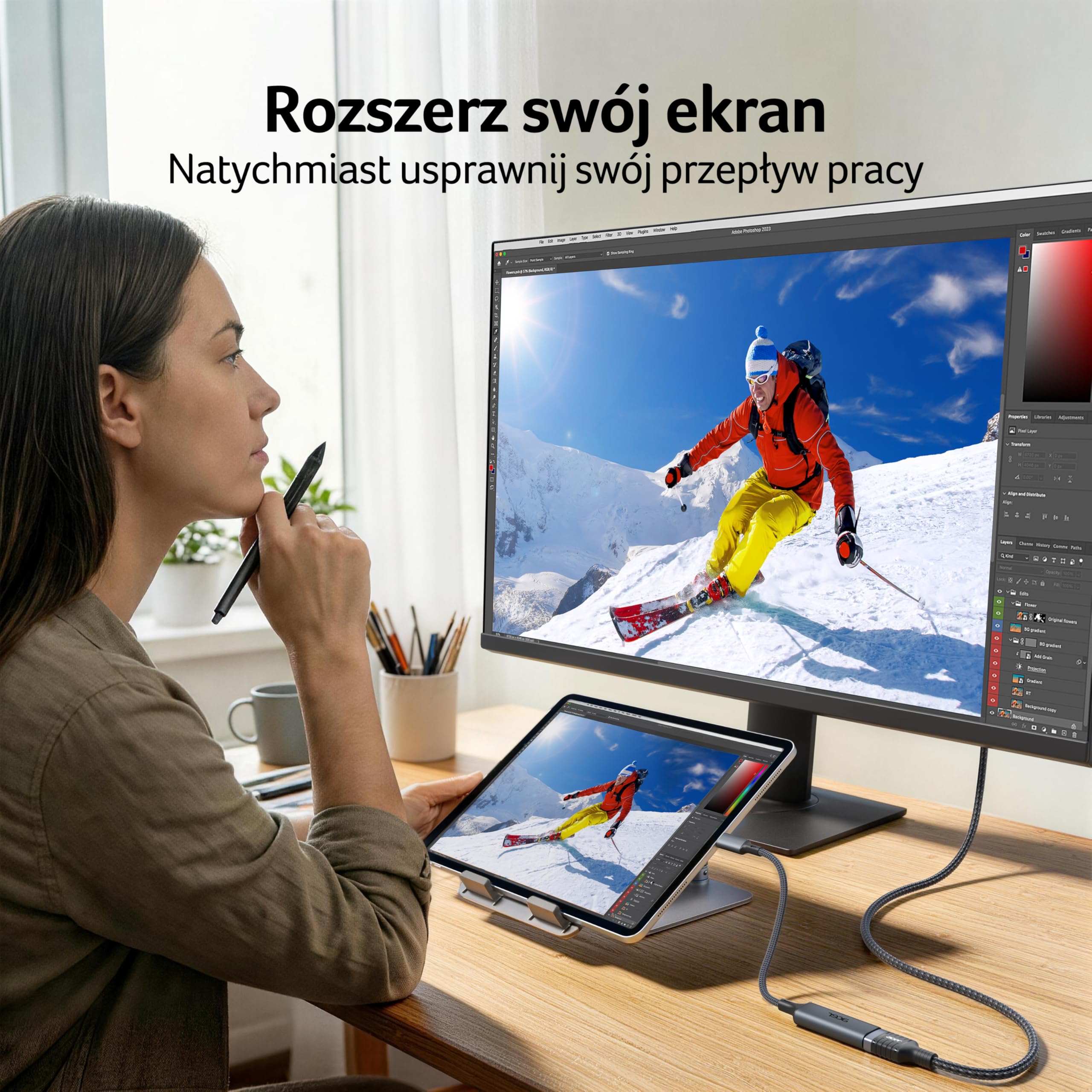 Acer Adapter USB C do HDMI 4K@60Hz, Adapter Typu C HDMI HDR, Thunderbolt 5/4/3 Kompatybilny z Monitorem, MacBookiem Pro Air, iMacem, Serią iPhone 17, iPadem Pro Air, Galaxy S26, laptopem, XPS itp.