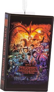 Netflix Stranger Things TV Show Retro Video Cassette Case Plastic, Christmas Ornament