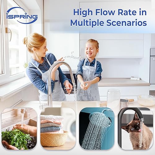 Miniatura 4 de iSpring Sistema de filtro de agua para toda la casa, reduce PFAS, cloramina, plomo, filtro de agua dura hasta 5 años, modelo WF1054