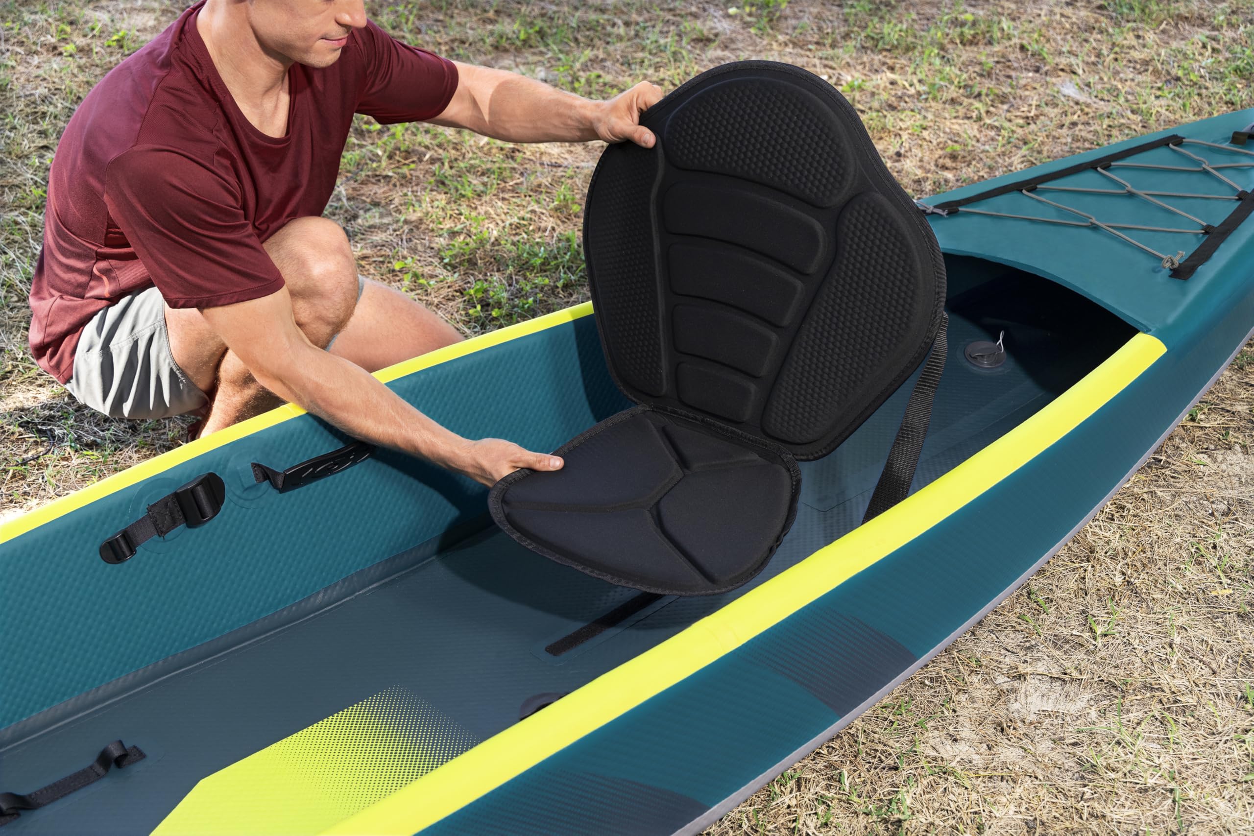 Bestway 65179 Set kayak monoposto in Dropstitch Hydro Force Arrow Elite X1-3,65 m, blu
