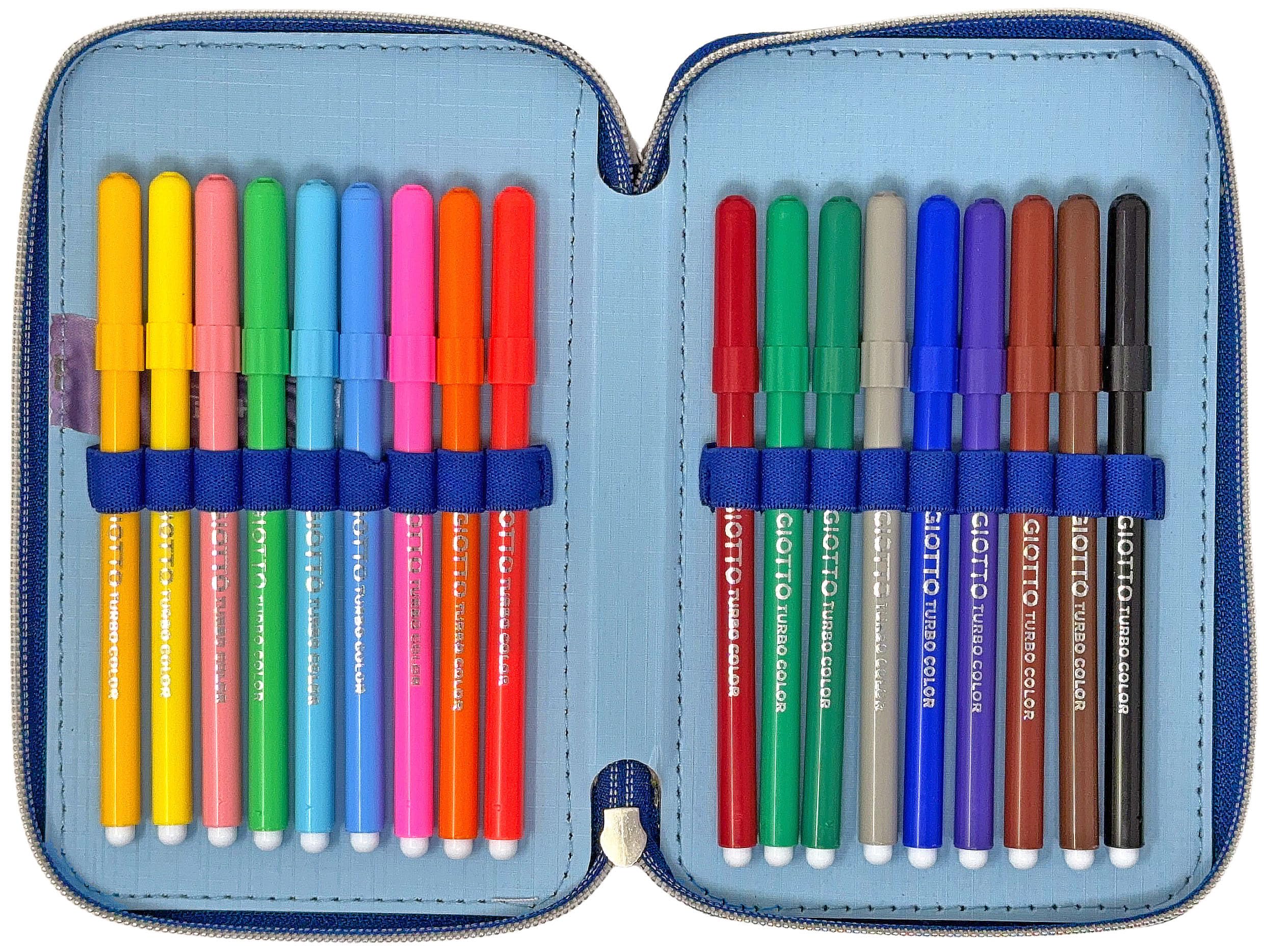Clondo Trousse 3D à 3 Compartiments pour Enfants, pour Spiderman Fans B, Triplement Garnie, 44 Accessoires pour l'École Primaire, 3 Fermetures Éclair, 20 cm, Crayons