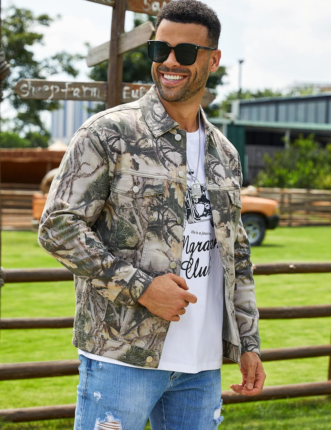 Camo Jackets for Men Trucker Unlined Camouflage Coats Hunting Clothes - Image 3