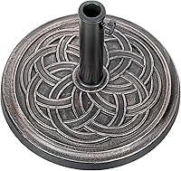 Vista 1 de YSSOA Base de sombrilla de mercado de 24.2 libras de 17.72 pulgadas, soporte redondo resistente para patio al aire libre, terraza, césped, jardín