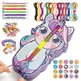 AONTESS Friendship Bracelet Making Kit for Girls: Unicorn Bracelet Maker Tool with Beads, String & Tutorial Cards - DIY Jewelry Gift for Kids Ages 6 7 8 9 10 11 12, Birthday & Christmas