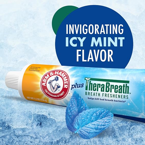 Arm & Hammer Peroxicare Toothpaste 4-Pack, ARM & HAMMER Toothpaste Plus TheraBreath Breath Fresheners 2-Pack