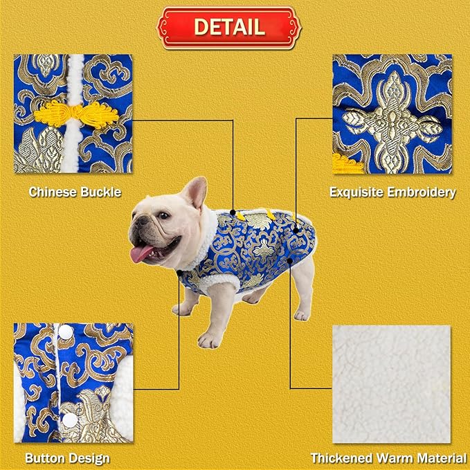 Disfraz de Perro Año Nuevo SEIS Talla XS Azul miniatura 2