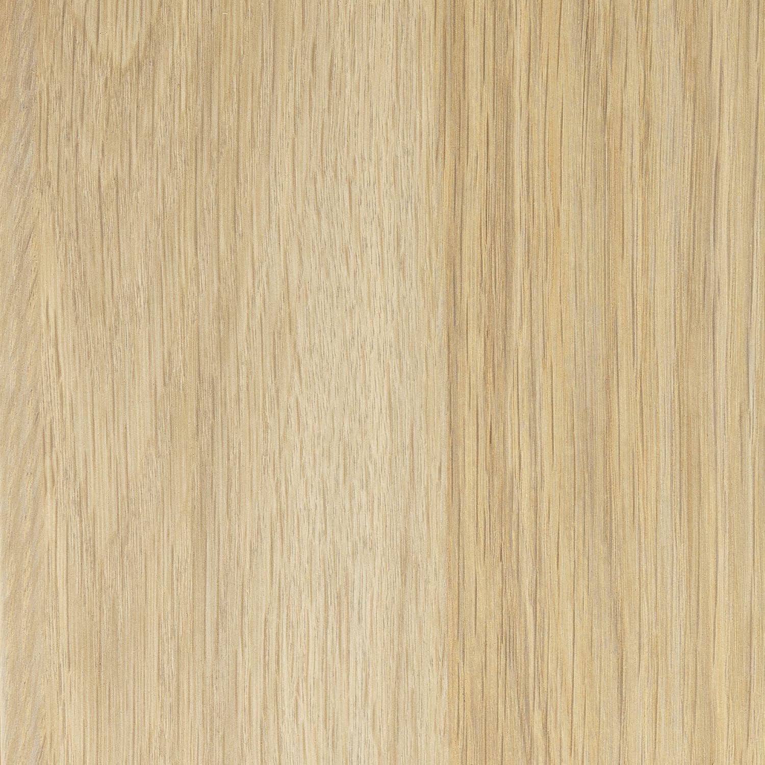 Close-up of the white-stained oak effect wood grain of the cabinet surface.