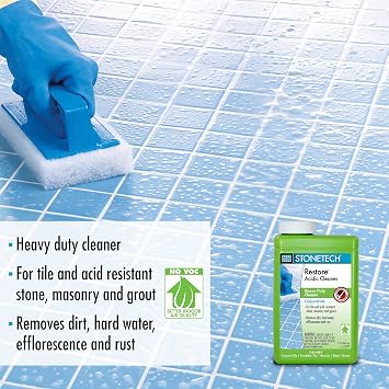StoneTech Restore Acidic Cleaner, Concentrated, 1 Quart (946ML) Bottle