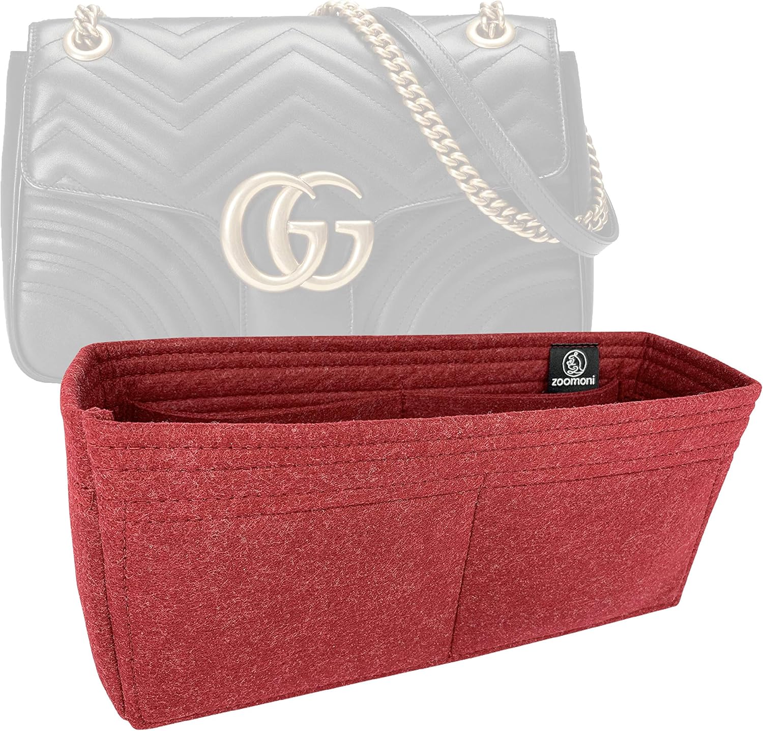 Gucci GG Marmont Orta Boy Matelasse Omuz Çantası için Çanta Düzenleyici - Birinci Sınıf Keçe (El Yapımı/20 Renk Seçeneği)