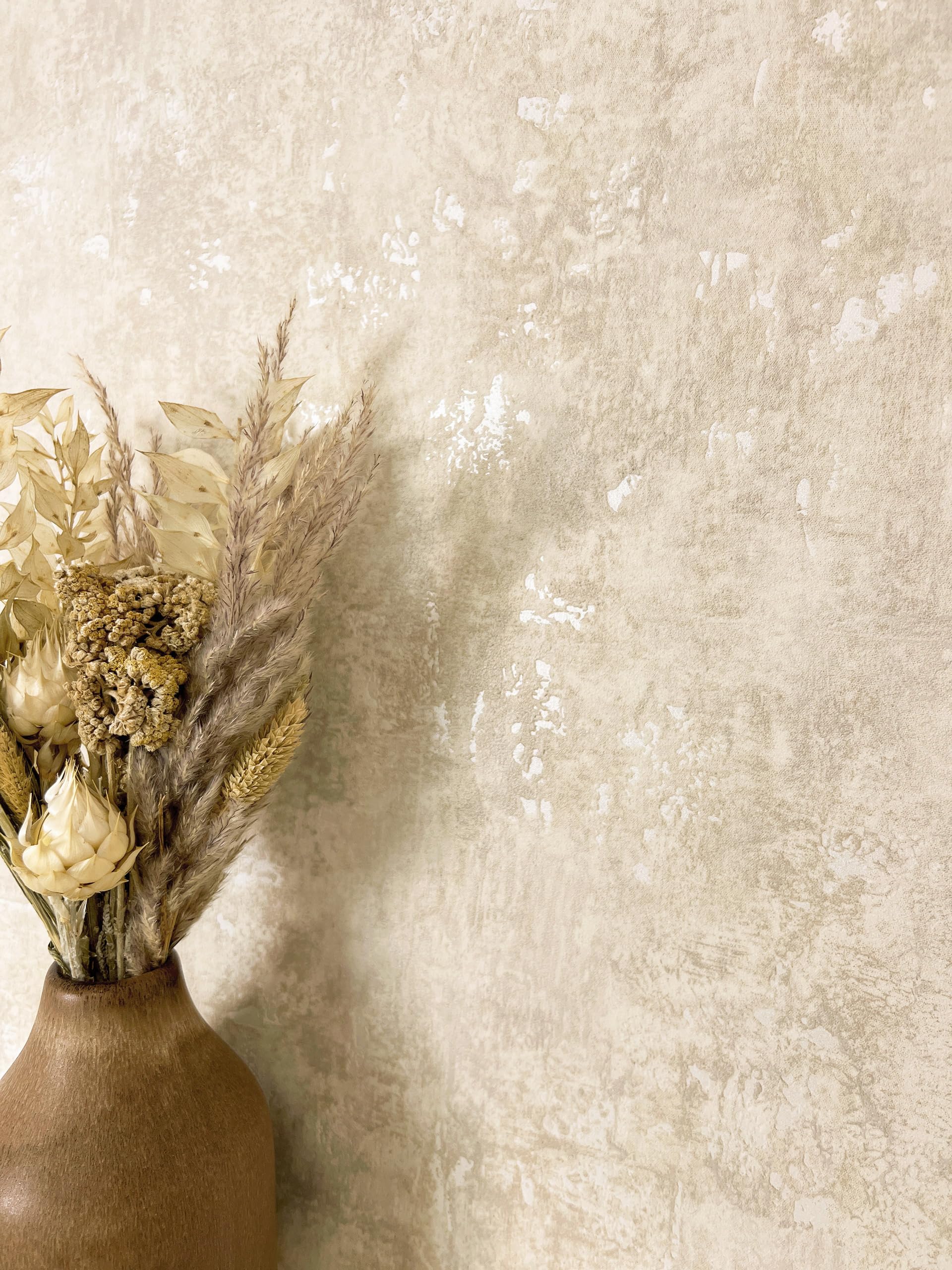 Papel pintado beige cemento Newroom TNT efecto arena para salón