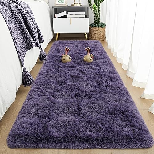 Miniatura 227 de Tepook - Alfombra súper suave y peluda para dormitorio, alfombras modernas peludas para niños para sala de estar, alfombra de felpa