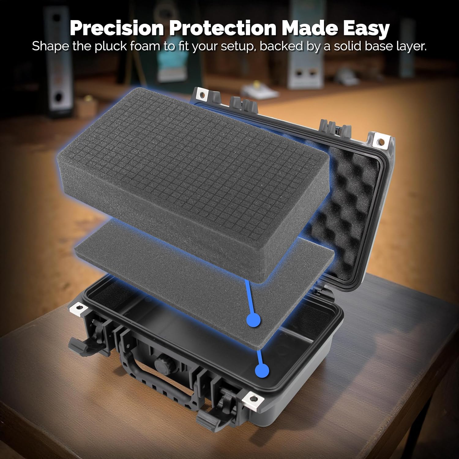 CASEMATIX Hard Gun Case for Pistols – TSA Approved Waterproof & Shockproof Handgun Case for 9mm, Compact Pistols, and Accessories – Secure Travel Carrying Case with Foam Protection - Image 6