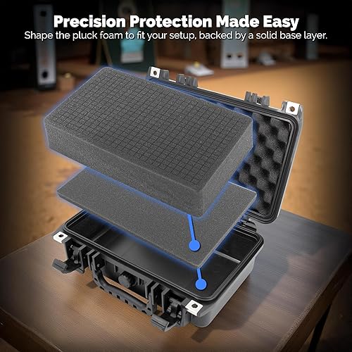 Miniatura 6 de CASEMATIX Estuche Duro para Armas de Fuego para Pistolas – Estuche para Pistolas Aprobado por la TSA, Impermeable y a Prueba de Golpes para Pistolas