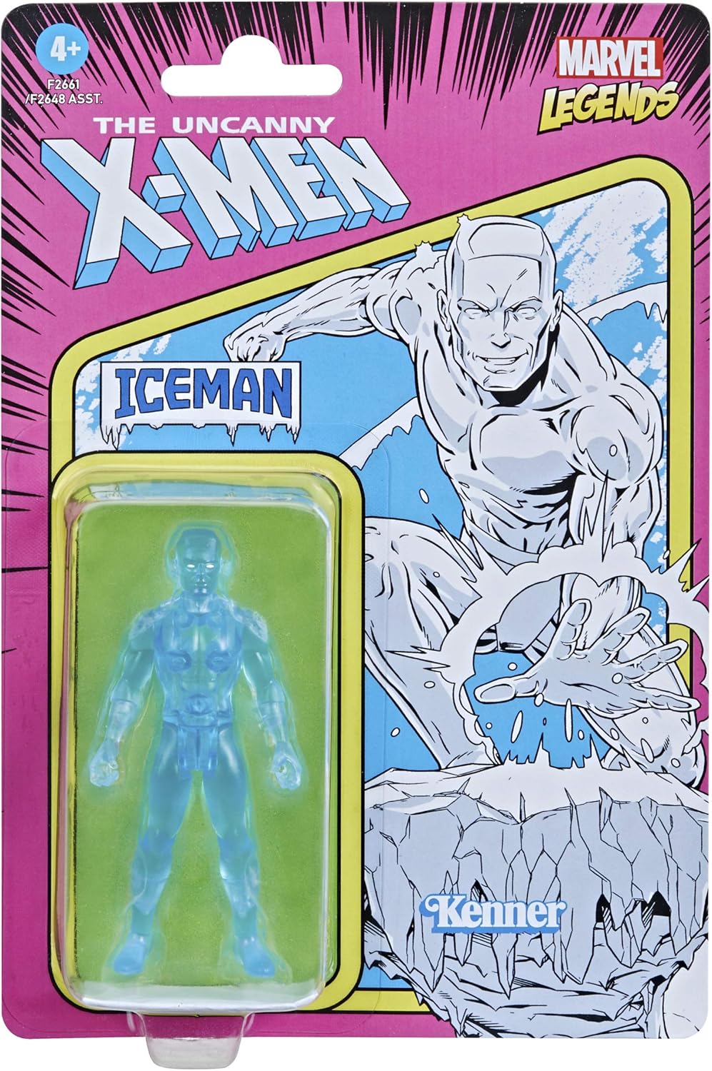 Hasbro Marvel Legends 3.75-inch Retro 375 Collection Iceman Action Figure Toy, Blue