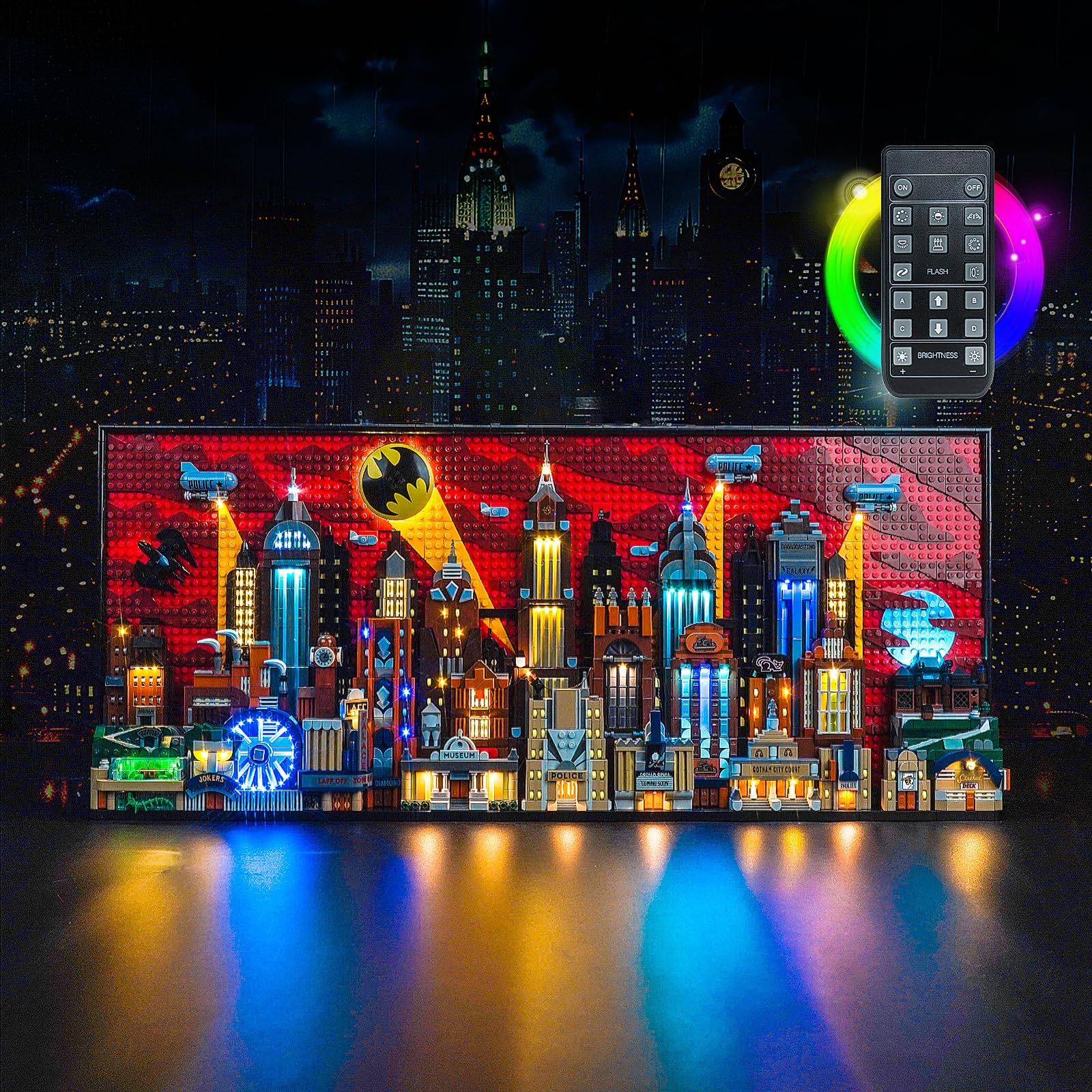BRICKSHINING LED Lighting Compatible with LEGO Batman: The Animated Series Gotham City 76271, Light Kit Compatible with LEGO 76271, Giving Light to