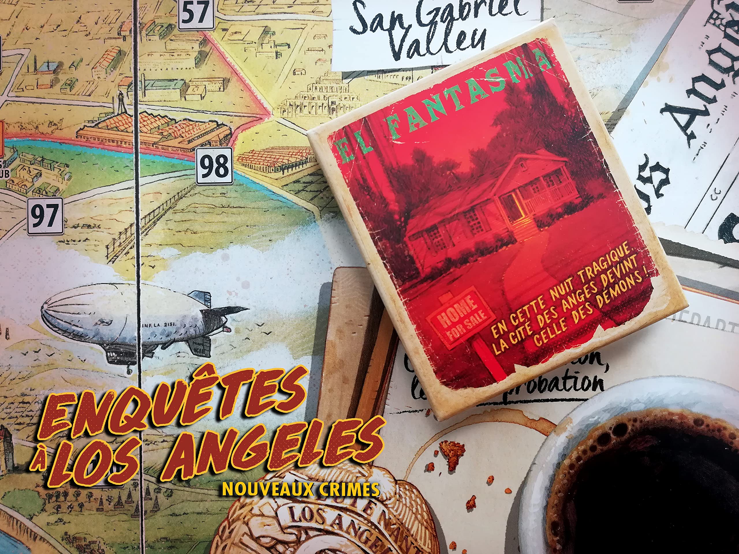 Blackrock Games Enquêtes à Los Angeles : Nouveaux Crimes - Extension Enquête à Los Angeles - La Boite de Jeu Jeu de société enquête - Jeu compétitif et asymétrique L