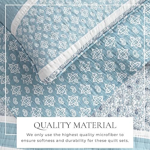 3-Piece Reversible Quilt Set with Shams - Thumbnail 3