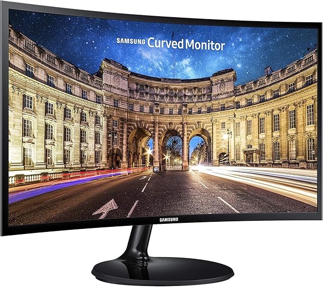Samsung C24F390FHR - CF39 Series - LED monitor - curved - 24" (23.5" viewable) - 1920 x 1080 Full HD (1080p) @ 60 Hz - VA - 250 cd/m² - 3000:1 - 4 ms - HDMI, VGA - black