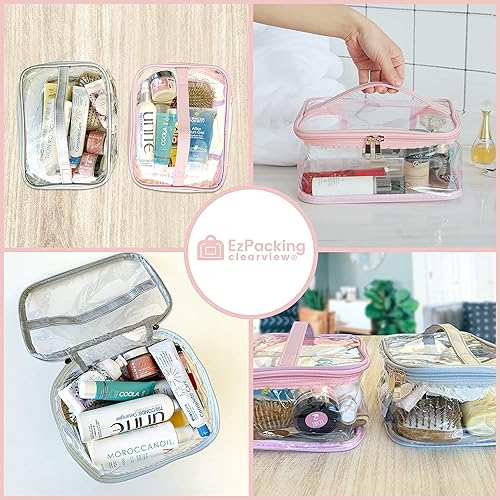Miniatura 3 de Bolsa de cosméticos grande para mujer, transparente, para maquillaje, cabello y uñas, bolsa de accesorios para viajes o hogar, organizador de