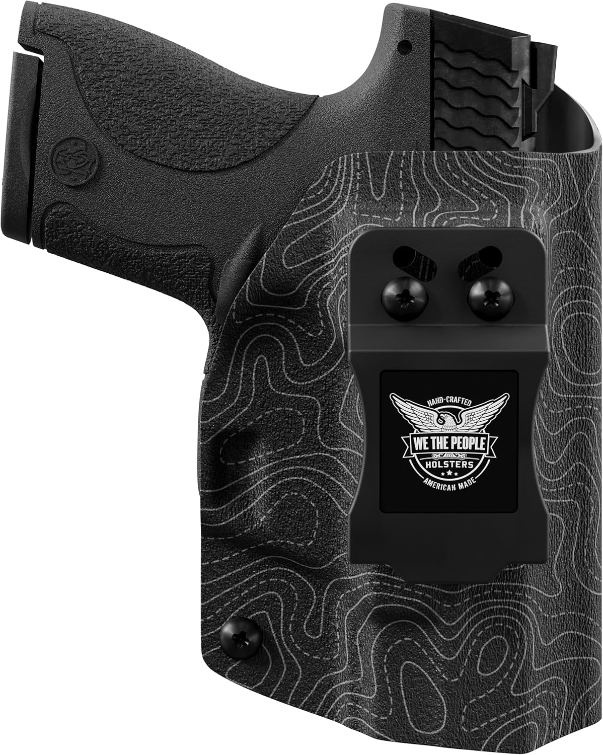 We The Individuals Holsters – Grey Topographic Map – Inside Waistband Hid Carry – IWB Kydex Holster – Adjustable Experience/Cant/Retention