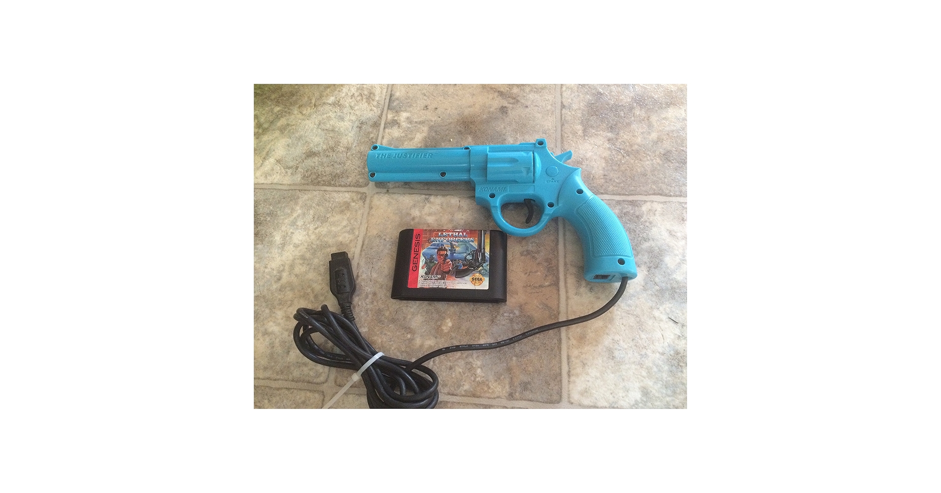 トイガン Konami Justifier JE510 Konami Sega Genesis The Justifier Light Blue Lethal Enforcer