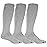 Dr. Scholl\'s Mens Athletic & Work Compression Over The Calf - 1 3 Pair Packs Moisture Management Sock, Gray, 7-12 US