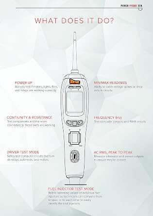 Power Probe 4 Circuit Tester with Multi-Meter Functions (PP405AS)