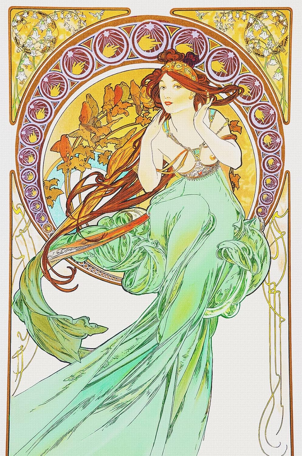 Orenco Originals The Arts Music by Alphonse Mucha Counted Cross Stitch Pattern