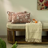 Vista 19 de Juego de 2 fundas de almohada decorativas (marrón ladrillo, 18 x 18 pulgadas (paquete de 2))