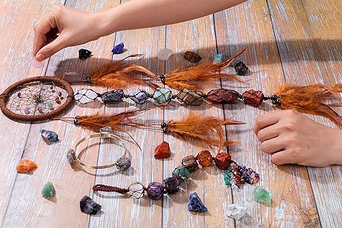 Miniatura 6 de Jovivi 10 piedras y cristales surtidos a granel, piedras preciosas irregulares pulidas naturales y cristales para sanación de chakras Wicca Reiki,