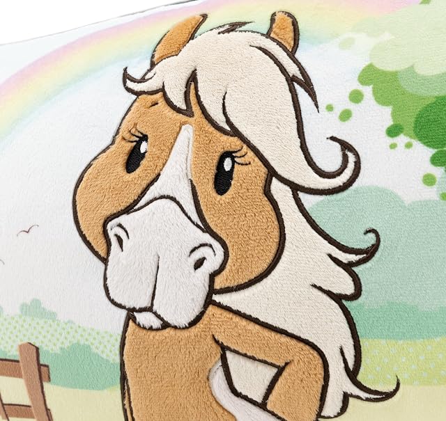 Foto 4 de 7 de NICI- Cojín Caballo Holly K. Pony, marrón, Mullido, con diseño de Animal, niñas y Amantes de los Peluches