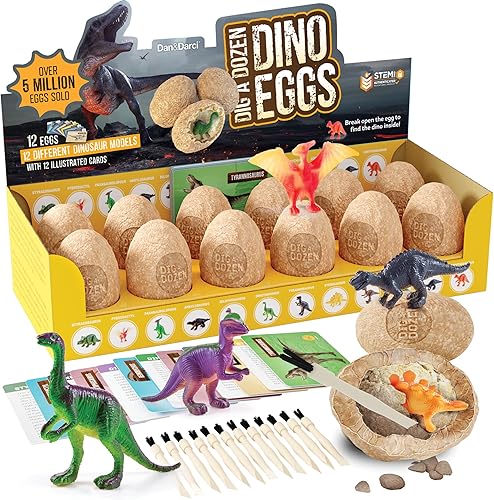 Kit de huevos de dinosaurio Abre 12 únicos huevos de dinosaurio y descubre 12 lindos dinosaurios regalo de pascua arqueología ciencia STEM