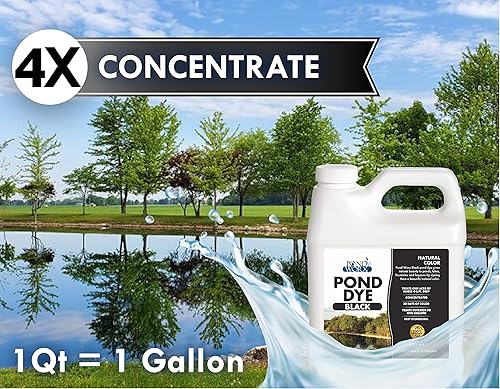Miniatura 5 de Black Lake and Pond Dye - Colorante líquido concentrado 4 veces para estanque - Sombra y protege tu estanque, trata hasta 1 acre - 1 cuarto de galón
