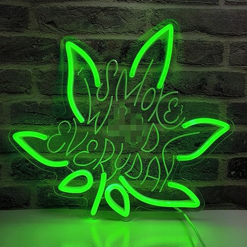 Miniatura 8 de Letreros de neón de alienígena verde con luces LED, luces de neón LED de alienígena fumador con corona, luces de neón LED de alienígena con corona