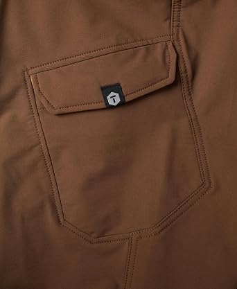 TRUEWERK Men's Work Pants - T2 WerkPant, Water Resistant, Windproof, Double-Woven Softshell, 4-Way Stretch, 9 Pockets