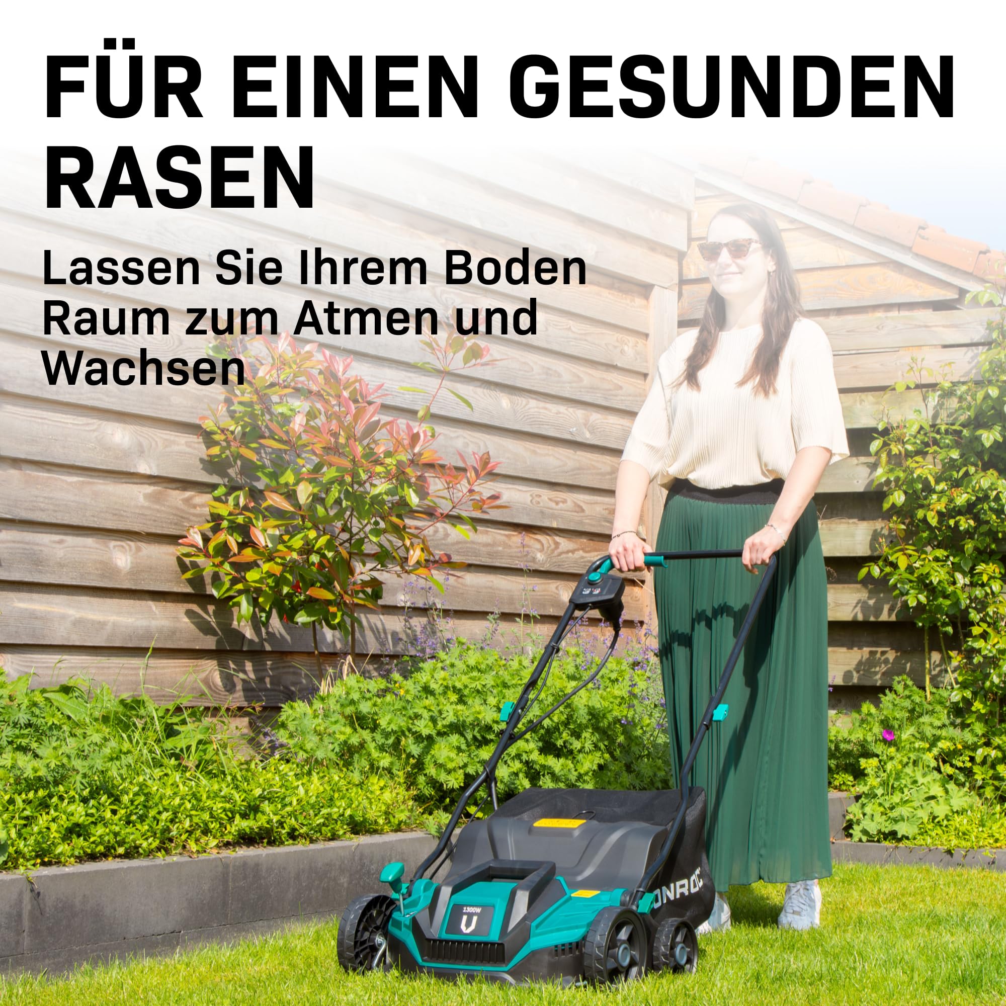VONROC Vertikutierer Elektro - Rasenbelüfter 1300W