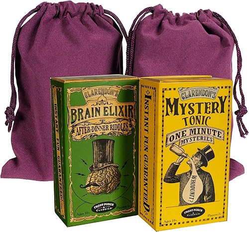 Yeegfeyeyy Mysteries & Riddles - Paquetes de tarjetas de entretenimiento con bolsas de almacenamiento de terciopelo morado artículos incluidos